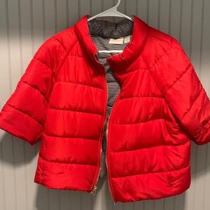 Chico Red cropped puffer jacket